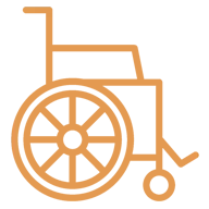 Ikona wózka inwalidzkiego